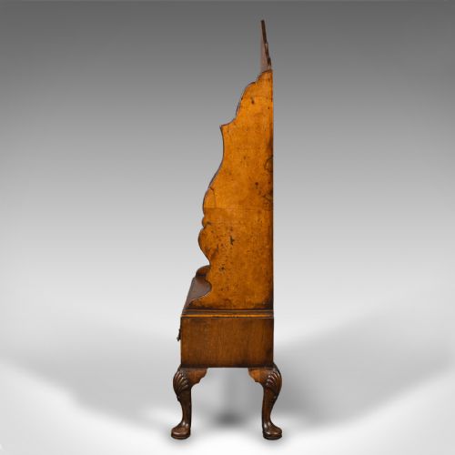 fig 3. Antique Waterfall Bookcase, Walnut, Bookshelf, Queen Anne Revival, Edwardian