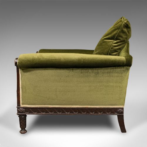 fig 2. Antique Lounge Arm Chair, English, Club Seat, Armchair, Victorian, Circa 1880