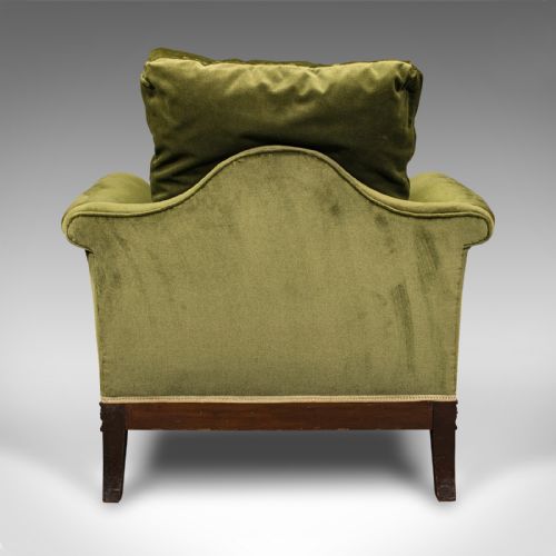 fig 3. Antique Lounge Arm Chair, English, Club Seat, Armchair, Victorian, Circa 1880