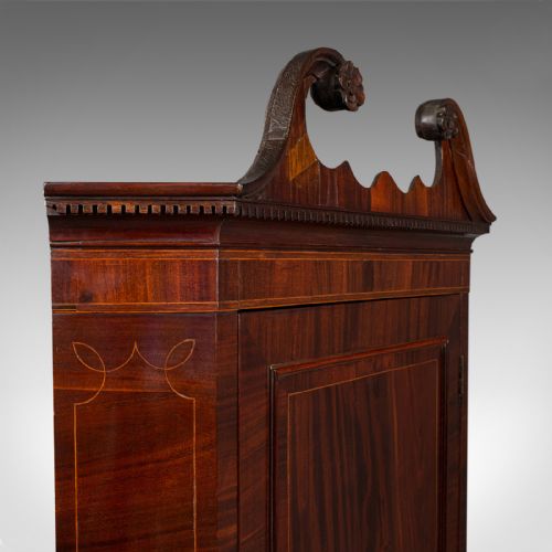ANTIQUE CORNER CABINET ENGLISH FLAME MAHOGANY GEORGIAN C1760 - ADDITIONAL PHOTO 6