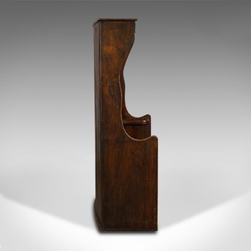 fig 2. Large Antique Bow Form Settle, English, Elm, Oak, Bench Seat, Georgian, C.1750