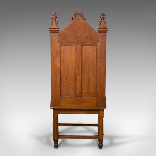 fig 3. Antique Mayoral Chair, English, Ecclesiastic Armchair, Gothic Revival, Victorian