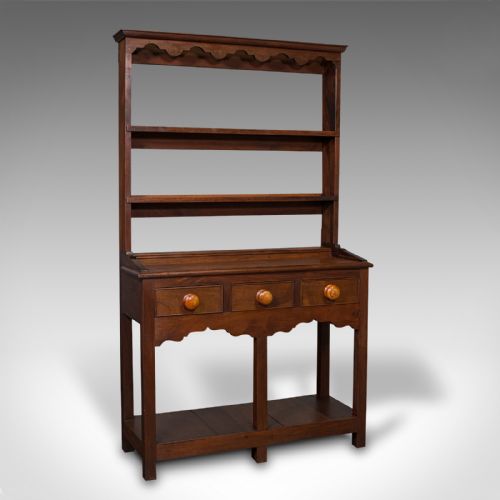 Antique Small Dresser, English, Sideboard, Plate Rack, Edwardian, Circa 1910