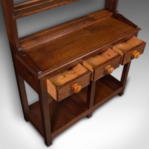 fig 3. Antique Small Dresser, English, Sideboard, Plate Rack, Edwardian, Circa 1910