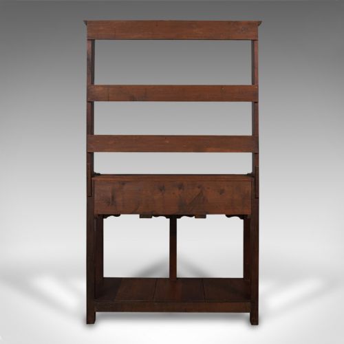 fig 5. Antique Small Dresser, English, Sideboard, Plate Rack, Edwardian, Circa 1910
