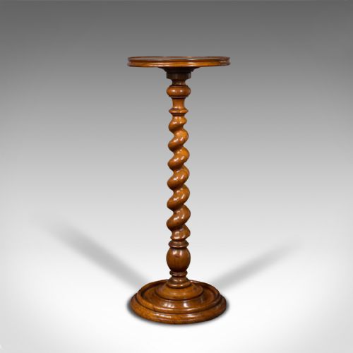 fig 1. Antique Barley Twist Wine Table, English, Yew, Lamp, Display Stand, Victorian