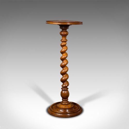 fig 2. Antique Barley Twist Wine Table, English, Yew, Lamp, Display Stand, Victorian