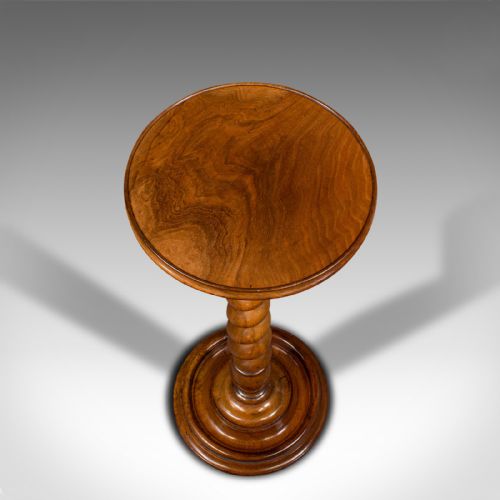 fig 3. Antique Barley Twist Wine Table, English, Yew, Lamp, Display Stand, Victorian