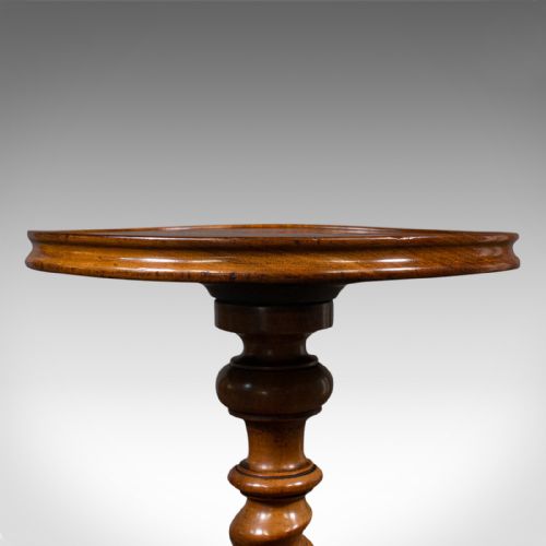 fig 4. Antique Barley Twist Wine Table, English, Yew, Lamp, Display Stand, Victorian