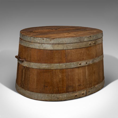 fig 1. Large Antique Fireside Log Bin, English, Oak, Victorian, C.1850