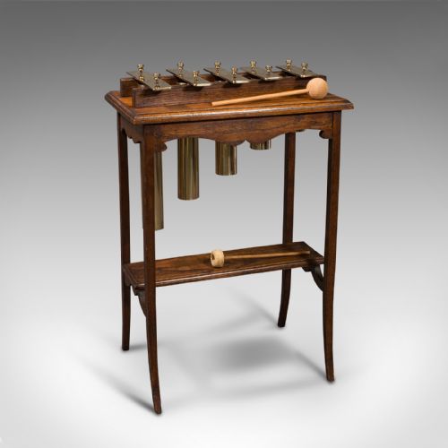 Antique Marimbaphone, Brass, Oak, Glockenspiel, Musical Instrument, Edwardian
