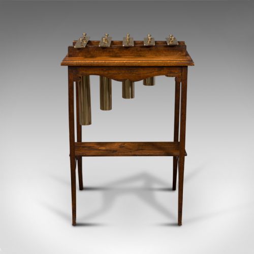 fig 1. Antique Marimbaphone, Brass, Oak, Glockenspiel, Musical Instrument, Edwardian