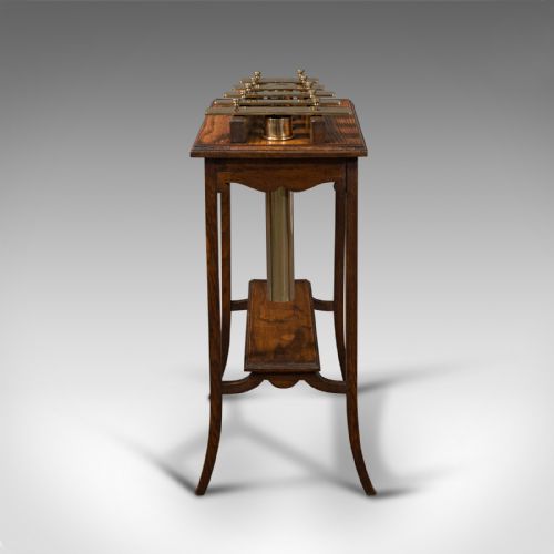 fig 2. Antique Marimbaphone, Brass, Oak, Glockenspiel, Musical Instrument, Edwardian