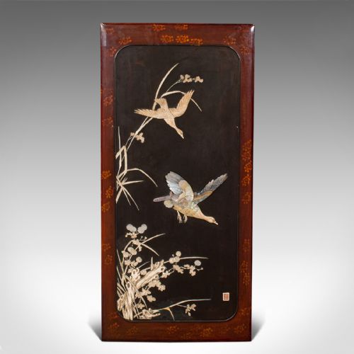 fig 3. Trio Of Antique Shibayama Panels, Japanese Decorative Screen, Meiji Period, 1900