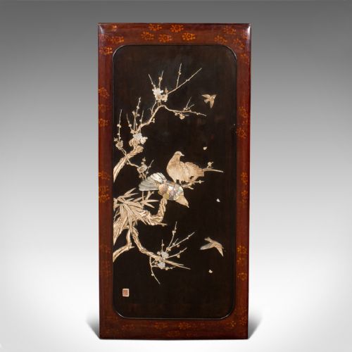 fig 4. Trio Of Antique Shibayama Panels, Japanese Decorative Screen, Meiji Period, 1900
