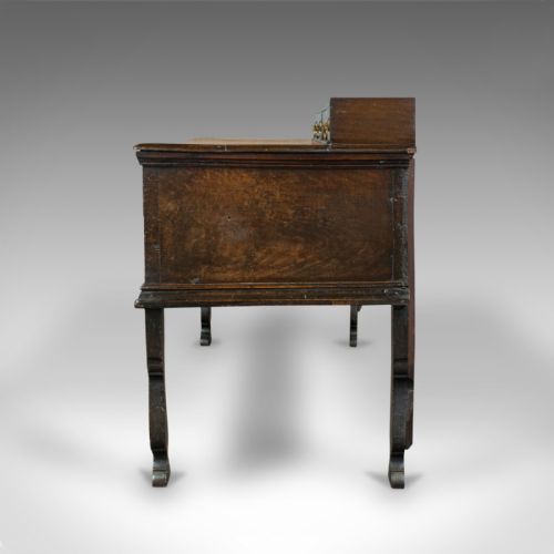 fig 3. Antique Dresser Base, English, Oak, Sideboard, Cabinet, Georgian, Circa 1750
