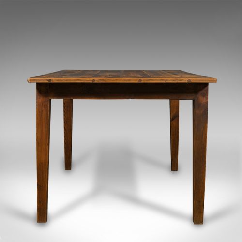 fig 2. Antique 4 Seat Kitchen Table, English, Pine, Country Dining, Victorian, C.1900
