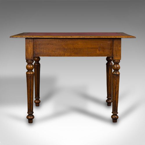 fig 2. Small Antique Writing Desk, Scottish Oak, Aesthetic Period
