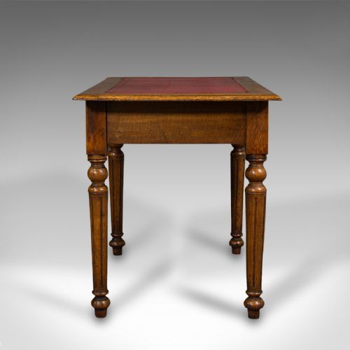 fig 3. Small Antique Writing Desk, Scottish Oak, Aesthetic Period