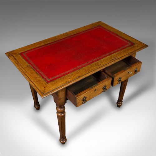fig 5. Small Antique Writing Desk, Scottish Oak, Aesthetic Period