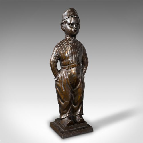 fig 1. Pair Of Antique Fireside Boys, English, Cast Iron, Fireplace Companion, Tools