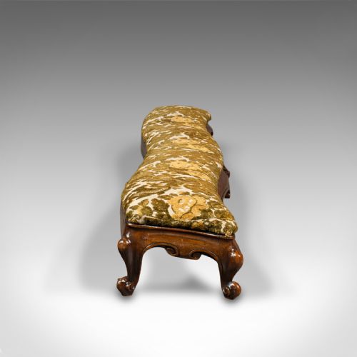 fig 2. Antique Serpentine Foot Stool, English, Walnut, Fireside Rest, Regency, C.1830