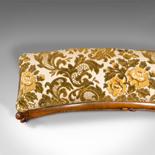 fig 3. Antique Serpentine Foot Stool, English, Walnut, Fireside Rest, Regency, C.1830