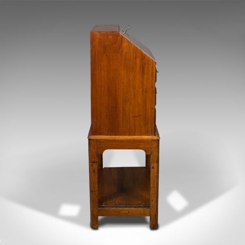 fig 1. Small Antique Apprentice's Bureau, English, Writing Cabinet, Desk, Victorian
