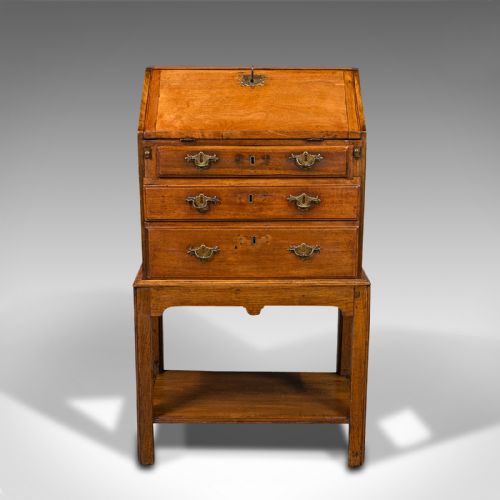 fig 2. Small Antique Apprentice's Bureau, English, Writing Cabinet, Desk, Victorian