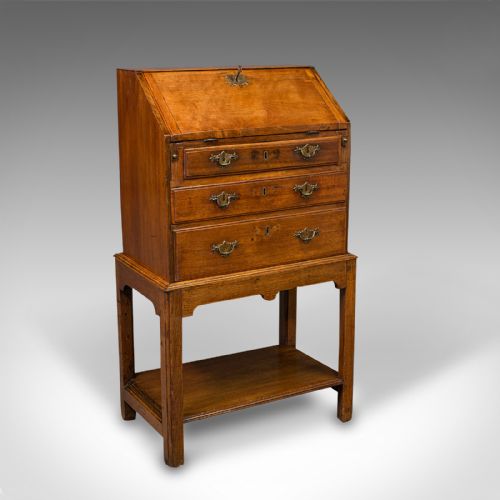 fig 6. Small Antique Apprentice's Bureau, English, Writing Cabinet, Desk, Victorian
