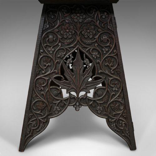 ANTIQUE TEA TABLE MIDDLE EASTERN SIDE WINE LAMP STAND VICTORIAN CIRCA 1900 - ADDITIONAL PHOTO 9