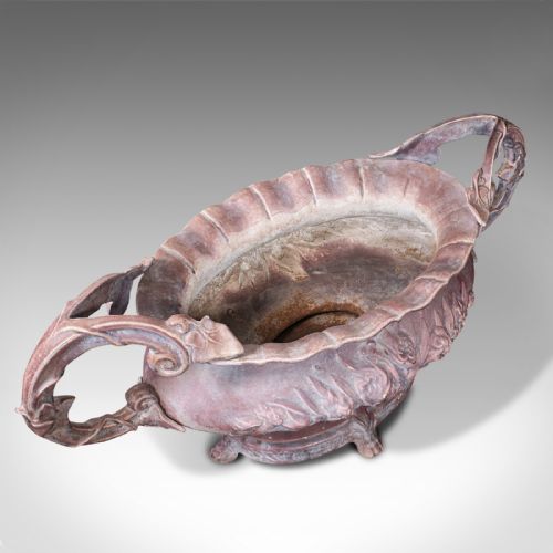 LARGE ANTIQUE ORNAMENTAL PLANTER ENGLISH CAST IRON JARDINIERE VICTORIAN 1850 - ADDITIONAL PHOTO 2