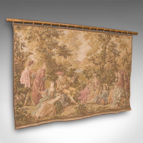 Large Antique Decorative Tapestry, French, Needlepoint Wall Panel, Victorian