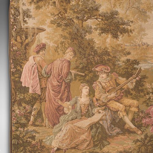fig 2. Large Antique Decorative Tapestry, French, Needlepoint Wall Panel, Victorian
