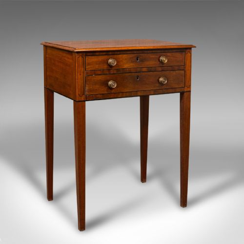 Small Antique Sewing Table, English, Georgian, 1800