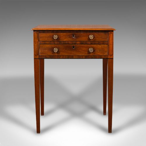 fig 1. Small Antique Sewing Table, English, Georgian, 1800