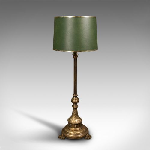 fig 2. Antique Drawing Room Lamp, English, Brass, Adjustable, Standard, Victorian, 1900