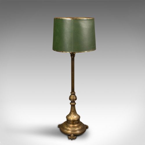 fig 6. Antique Drawing Room Lamp, English, Brass, Adjustable, Standard, Victorian, 1900