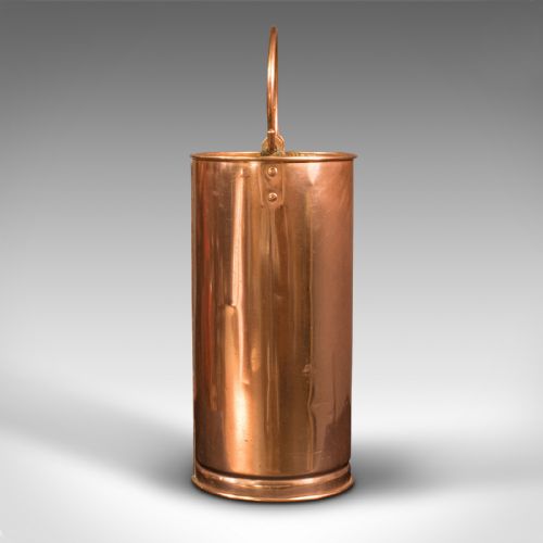 PAIR OF ANTIQUE HALL STICK STANDS ENGLISH COPPER UMBRELLA BUCKET VICTORIAN - ADDITIONAL PHOTO 3
