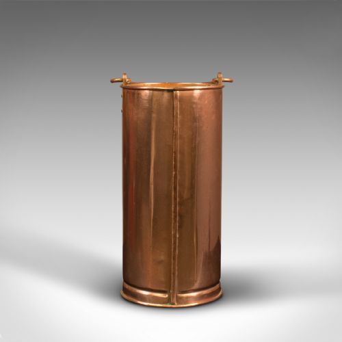 PAIR OF ANTIQUE HALL STICK STANDS ENGLISH COPPER UMBRELLA BUCKET VICTORIAN - ADDITIONAL PHOTO 5