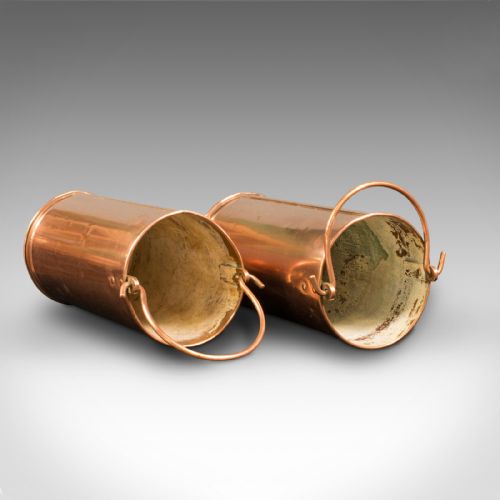 PAIR OF ANTIQUE HALL STICK STANDS ENGLISH COPPER UMBRELLA BUCKET VICTORIAN - ADDITIONAL PHOTO 7