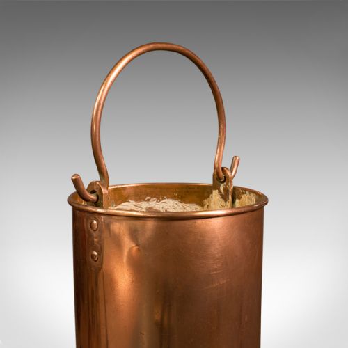 PAIR OF ANTIQUE HALL STICK STANDS ENGLISH COPPER UMBRELLA BUCKET VICTORIAN - ADDITIONAL PHOTO 8