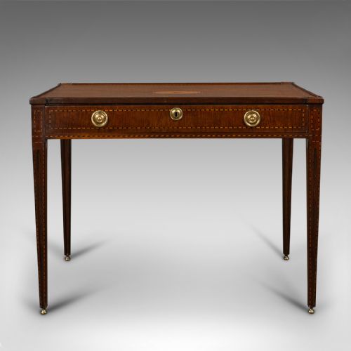 fig 1. Antique Silver Table, English, Inlaid, Display, Georgian, C.1780