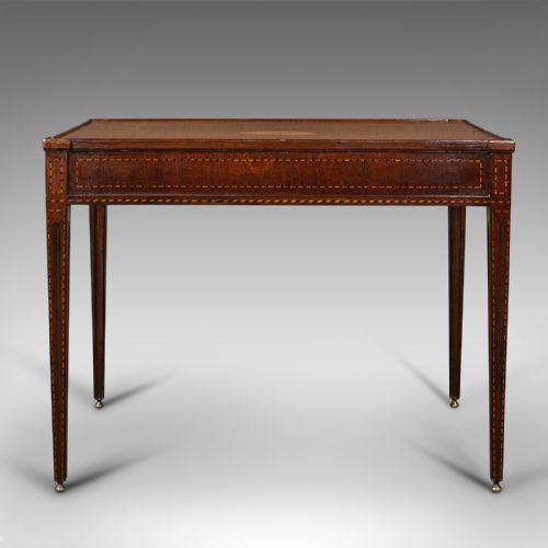 fig 4. Antique Silver Table, English, Inlaid, Display, Georgian, C.1780