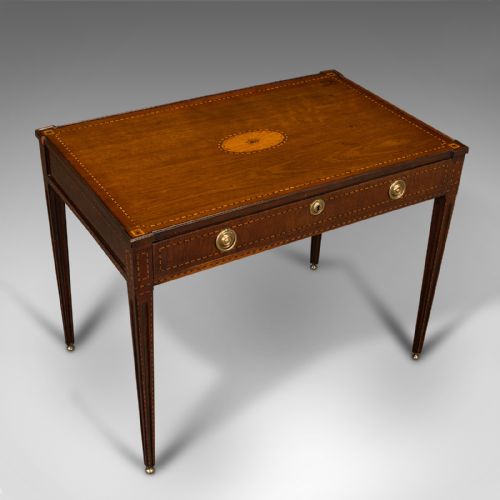 fig 5. Antique Silver Table, English, Inlaid, Display, Georgian, C.1780