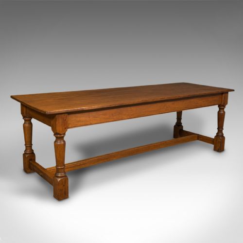 Large 7'9" Antique Dining Table, English, 8 Seat, Kitchen, Refectory, Victorian