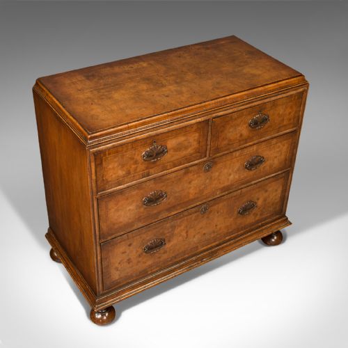 fig 4. Antique Chest of Drawers, English, Walnut, Bedroom, Georgian Revival, Victorian