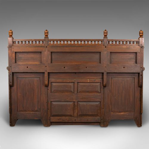 LARGE ANTIQUE GRAND SIDEBOARD SCOTTISH OAK BUFFET CABINET VICTORIAN C1860 - ADDITIONAL PHOTO 6
