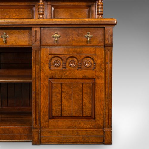 LARGE ANTIQUE GRAND SIDEBOARD SCOTTISH OAK BUFFET CABINET VICTORIAN C1860 - ADDITIONAL PHOTO 9