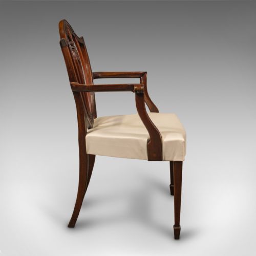 fig 2. Long Set of 14 Antique Dining Chairs, English, Chippendale Revival, Victorian